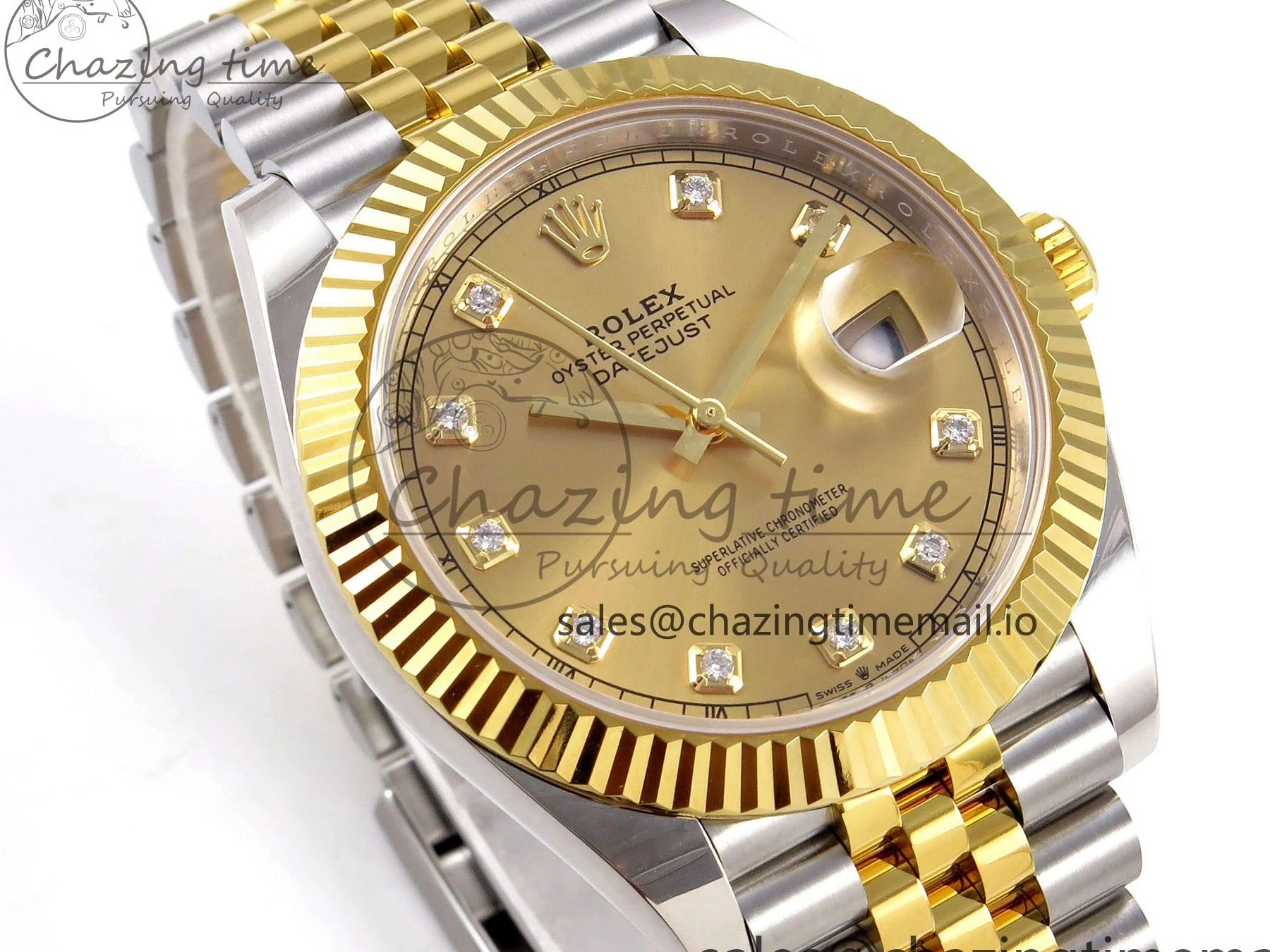 904L Edition SS on SH3235 (Gain Best Dial ARF YG 1:1 Diamonds Bracelet Weight) YG Steel DateJust 41 Jubilee 0516